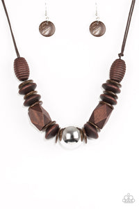 Paparazzi - Grand Turks Getaway - Brown Necklace - Paparazzi Accessories