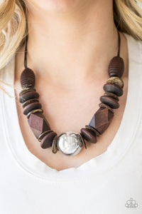 Paparazzi - Grand Turks Getaway - Brown Necklace - Paparazzi Accessories