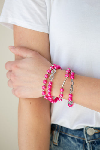 Paparazzi - Limitless Luxury - Pink Bracelet - Paparazzi Accessories