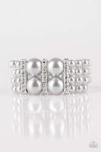 Romance Remix- Paparazzi Silver Pearl Bracelet - Paparazzi Accessories