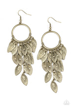 Load image into Gallery viewer, Feather Frenzy-Brass Earrings-Paparazzi Accessories - Paparazzi Accessories