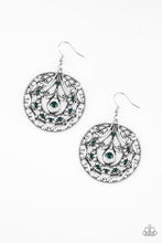 Load image into Gallery viewer, Paparazzi Paparazzi - Choose To Sparkle - Green Rhinestone Earrings Earrings