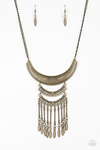 Paparazzi - Eastern Empress - Brass Necklace - Paparazzi Accessories