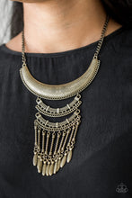 Load image into Gallery viewer, Paparazzi - Eastern Empress - Brass Necklace - Paparazzi Accessories