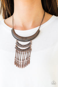 Paparazzi - Eastern Empress - Copper Necklace - Paparazzi Accessories