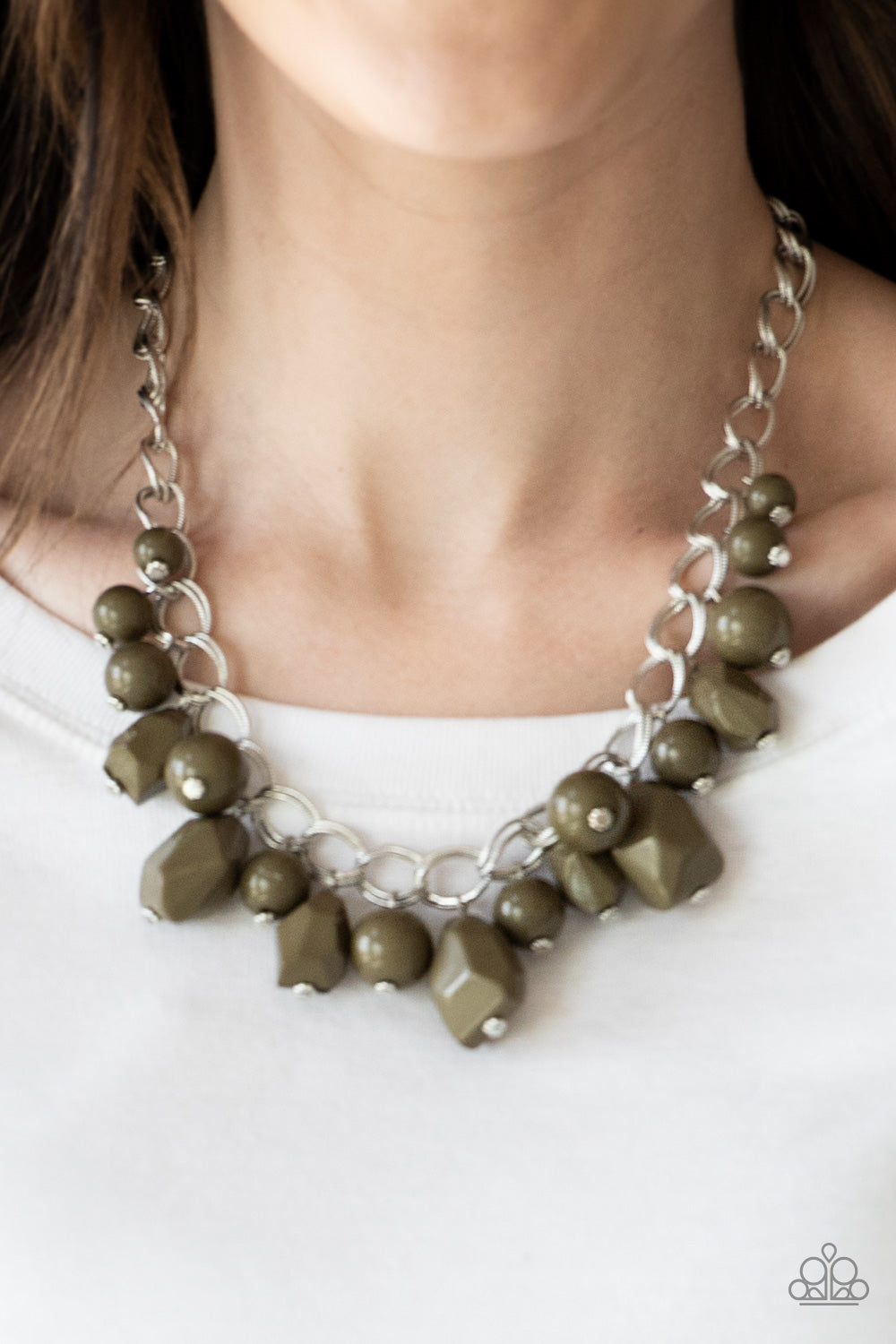 Paparazzi Jewelry Necklace green cluster beads with India | Ubuy