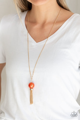 Paparazzi - Belle of the BALLROOM - Orange Necklace - Paparazzi Accessories