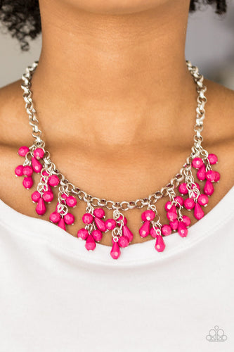 Modern Macarena - Pink Necklace - Paparazzi Accessories - Paparazzi Accessories
