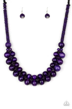 Load image into Gallery viewer, Caribbean Cover Girl - Purple Wood Necklace-Paparazzi Accessories - Paparazzi Accessories