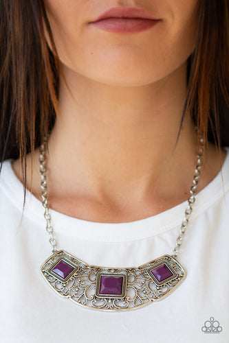 Paparazzi -  Feeling Inde-PENDANT - Purple Necklace - Paparazzi Accessories