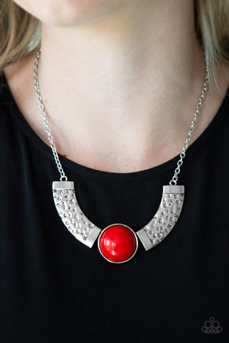 Paparazzi - Egyptian Spell - Red Necklace - Paparazzi Accessories