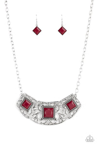 Paparazzi - Feeling Inde-PENDANT - Red Necklace - Paparazzi Accessories