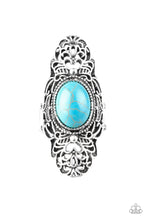 Load image into Gallery viewer, Ego Trippin - Blue-Ring-Paparazzi Accessories - Paparazzi Accessories