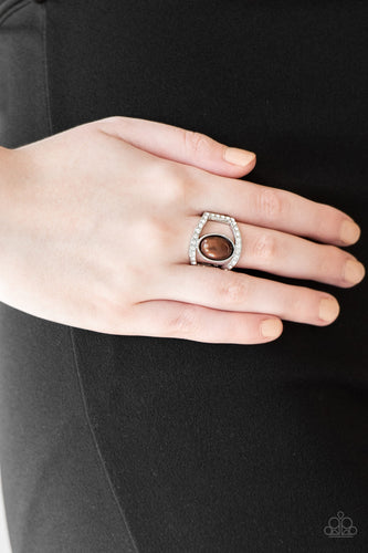Paparazzi - Radiating Riches - Brown Ring - Paparazzi Accessories