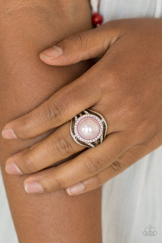 Pampered In Pearls Pink Ring - Paparazzi Accessories - Paparazzi Accessories