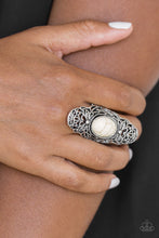 Load image into Gallery viewer, Paparazzi - Ego Trippin - White Ring - Paparazzi Accessories