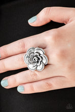 Load image into Gallery viewer, Paparazzi - FLOWERBED and Breakfast - Silver Ring - Paparazzi Accessories