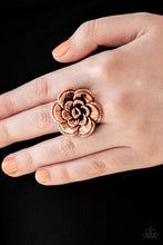 Load image into Gallery viewer, Paparazzi - FLOWERBED and Breakfast - Copper Ring - Paparazzi Accessories