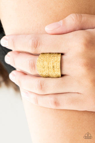 Paparazzi - Paleo Patterns - Gold Ring - Paparazzi Accessories