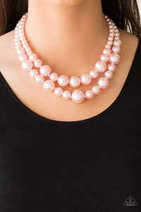 The More The Modest - Pink Pearl Necklace - Paparazzi Accessories - Paparazzi Accessories