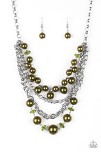 Load image into Gallery viewer, Paparazzi - Rockin Rockette - Green Pearl Necklace - Paparazzi Accessories