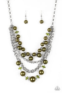 Paparazzi - Rockin Rockette - Green Pearl Necklace - Paparazzi Accessories