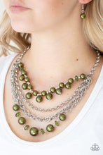 Load image into Gallery viewer, Paparazzi Paparazzi - Rockin Rockette - Green Pearl Necklace Necklaces