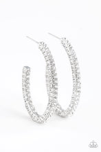 Load image into Gallery viewer, Big Winner - White Earrings - Paparazzi Accessories - Paparazzi Accessories