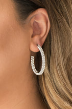 Load image into Gallery viewer, Big Winner - White Earrings - Paparazzi Accessories - Paparazzi Accessories