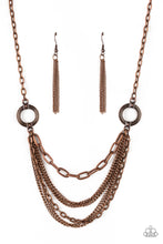 Load image into Gallery viewer, CHAINS of Command - Copper Necklace -Paparazzi Accessories - Paparazzi Accessories