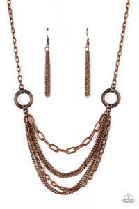 CHAINS of Command - Copper Necklace -Paparazzi Accessories - Paparazzi Accessories