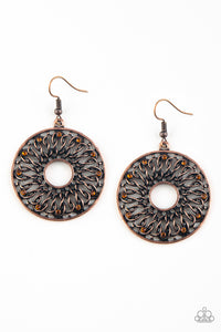 Malibu Musical- Copper Earrings- Paparazzi Accessories - Paparazzi Accessories