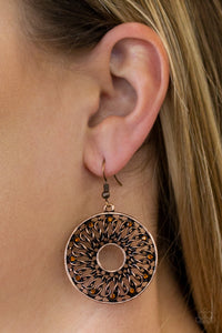 Malibu Musical- Copper Earrings- Paparazzi Accessories - Paparazzi Accessories