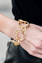 Load image into Gallery viewer, Paparazzi - Give Me A Ring - Gold Bracelet - Paparazzi Accessories