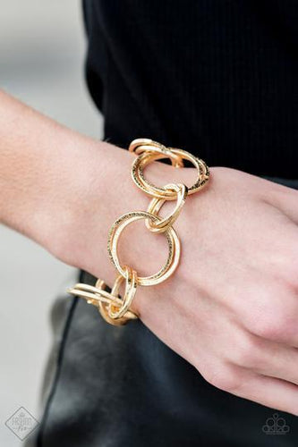 Paparazzi - Give Me A Ring - Gold Bracelet - Paparazzi Accessories