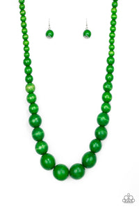 Paparazzi - Effortlessly Everglades - Black Wood Necklace - Paparazzi Accessories