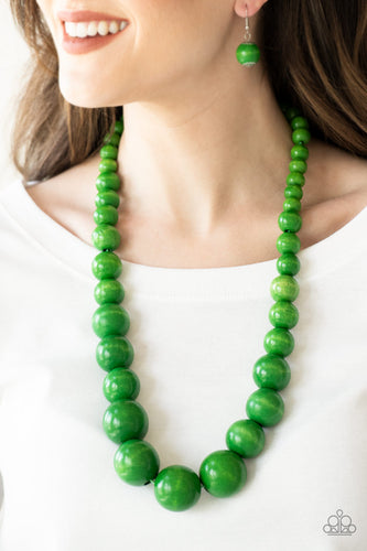 Effortlessly Everglades Green Wo!!!od !Necklace  - Paparazzi