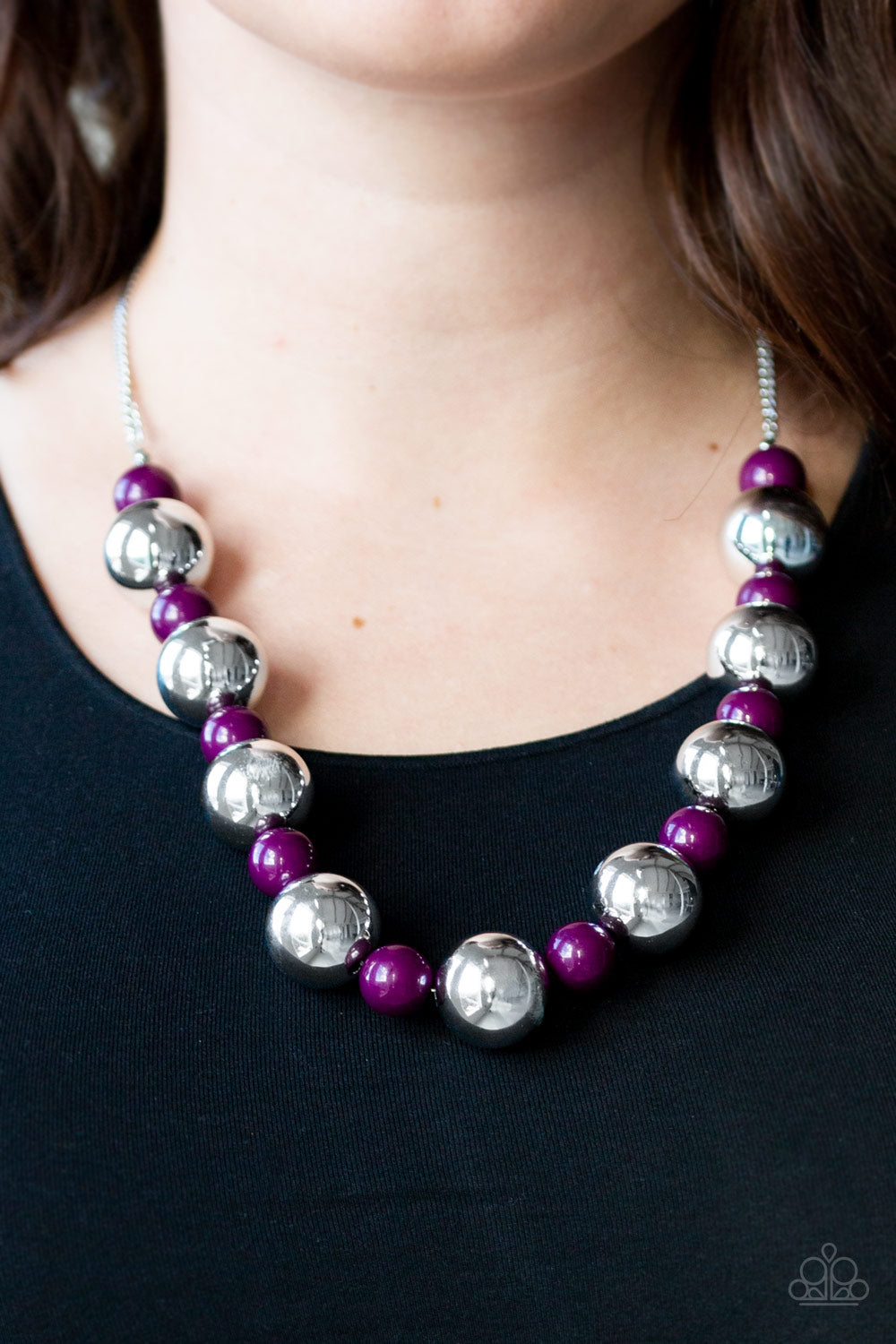 Paparazzi Exclusive CLIQUE-bait Purple Necklace | Purple necklace, Necklace,  Purple