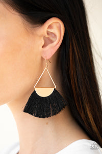 Modern Mayan Black Earrings - Paparazzi Accessories - Paparazzi Accessories