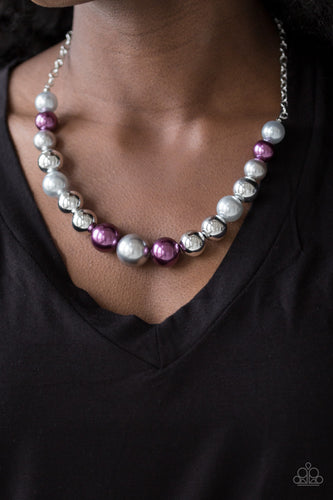 Paparazzi - Take Note - Multi Purple Necklace - Paparazzi Accessories