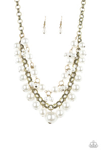 Paparazzi - BALLROOM Service - Brass Necklace - Paparazzi Accessories