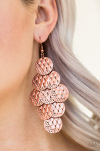 The Party Animal - Copper Earrings-Paparazzi Accessories - Paparazzi Accessories