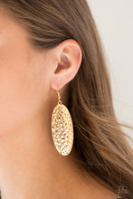 Load image into Gallery viewer, Radiantly Radiant - Gold Earrings-Paparazzi Accessories - Paparazzi Accessories