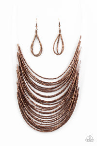 Paparazzi - Catwalk Queen - Copper  - Seed Bead Necklace - Paparazzi Accessories