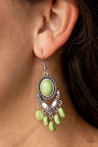 Southern Sandstone - Paparazzi Green Earrings - Paparazzi Accessories - Paparazzi Accessories