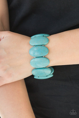 Paparazzi - Dramatically Nomadic - Blue Bracelet - Paparazzi Accessories