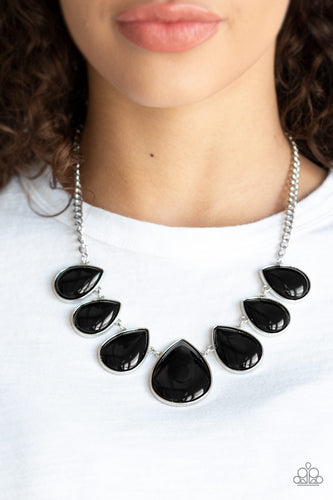 Drop Zone - Black Necklace - Paparazzi Accessories - Paparazzi Accessories