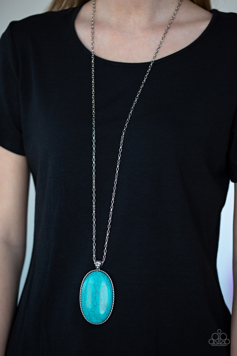 Paparazzi blue sale stone necklace