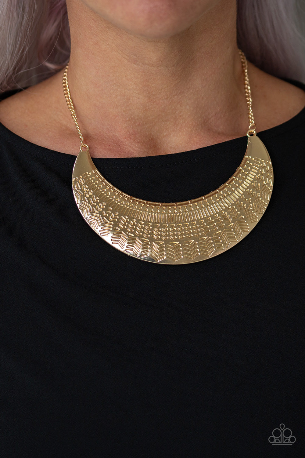 Paparazzi - Large As Life - Gold Necklace - Paparazzi Accessories