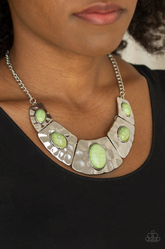 RULER In Favor - Green Necklace - Paparazzi Accessories - Paparazzi Accessories